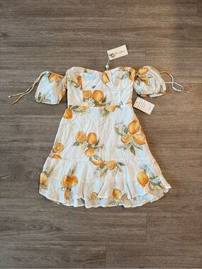 NWT For Love & Lemons Lemonade Mini Dress, Size XS